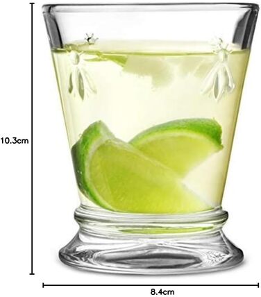 La Rochère Water Glass Bee Clear 260 ml - 1 Glass - beautiful drinking glass with a unique look
