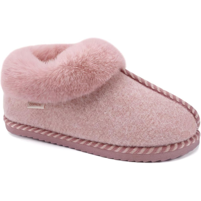 Домашні тапочки COFACE для жінок, зручні, з піною Memory Foam, з фетру, зимові, розмір 36-43 (рожеві, 41 EU)
