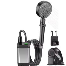 Портативна душова кабіна для кемпінгу HowseHold 6000 mAh з акумулятором, USB-C, регульований тиск, для відпочинку на природі, фестивалів, походів та подорожей