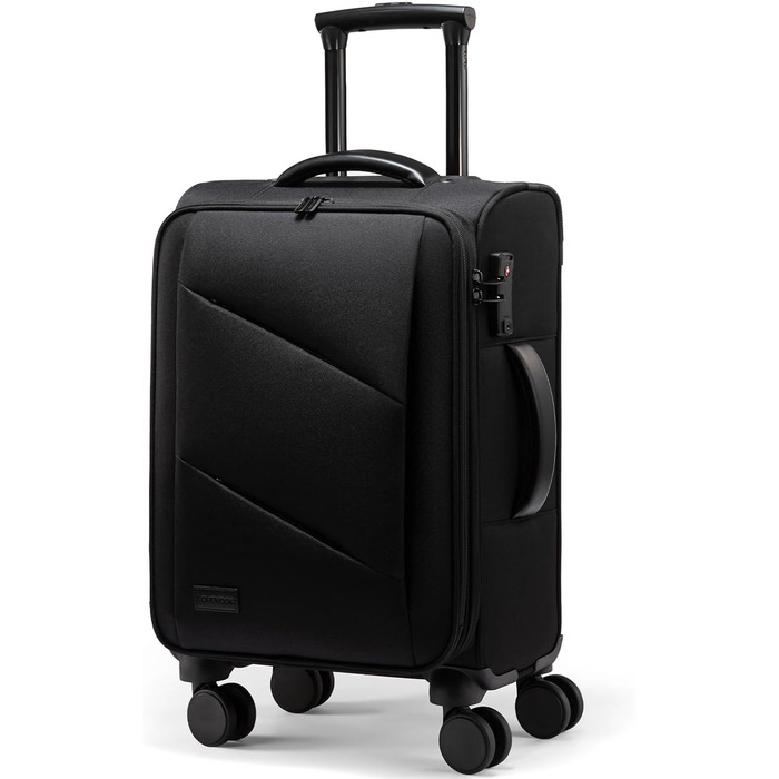 LOVEVOOK Рюкзак ручної поклажі 30-40L, розширюваний, для ноутбука 17 дюймів, чорний, антикрадійний, для подорожей