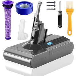 Акумулятор V8 для пилососа Dyson, 7200mAh, замінний акумулятор Li-ion для Dyson V8 Absolute/Animal/Fluffy/Motorhead Exclusive