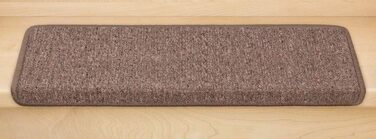 Kettelservice-Metzker Stair Treads / Stair Mats Ariston 15-Piece Value Set Rectangular Light Brown 15 Pieces Light Brown Rectangular