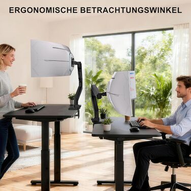 Кріплення для монітора WALI до 49 дюймів, одноплечий, чорний, VESA 75/100 мм, до 15 кг