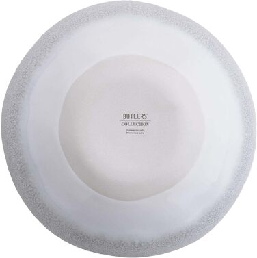 Набір посуду BUTLERS Atlantis 12 предметів з каменю (тарілки та миски) | Сірий посуд для 4 осіб | Мікрохвильова та посудомийна машини | Boho-стиль