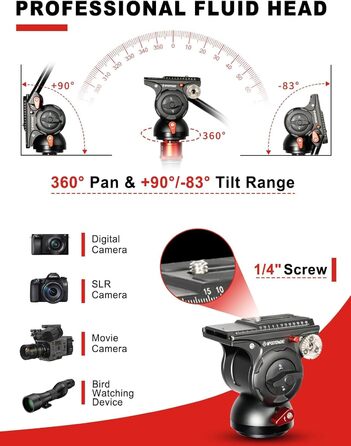 Штатив-монопод IFOOTAGE Cobra 3 C180F-P з підніжжям, 181 см, карбон, до 8 кг