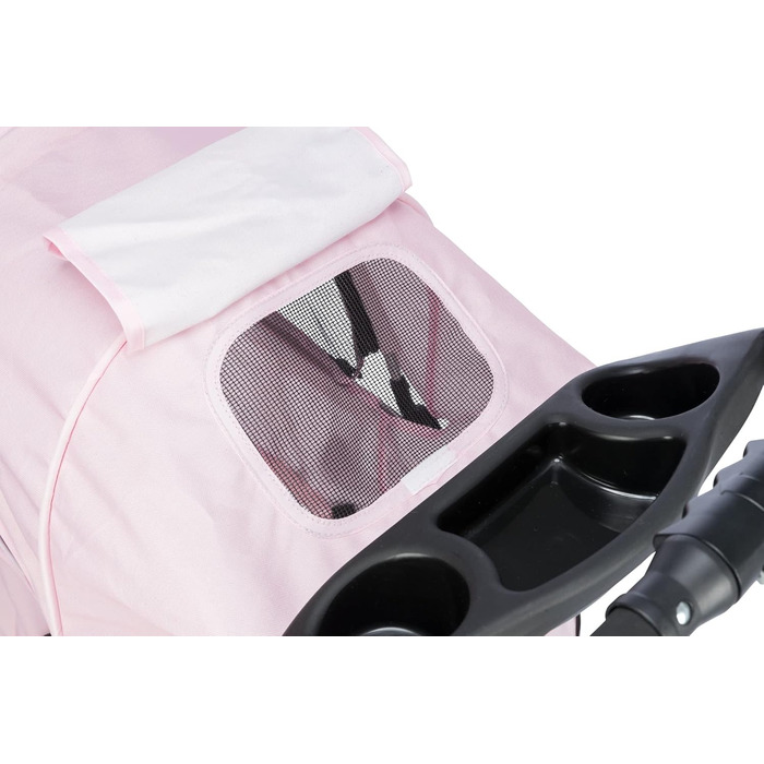 Тріксі Складаний візок для домашніх тварин (кішки та собаки), рожевий