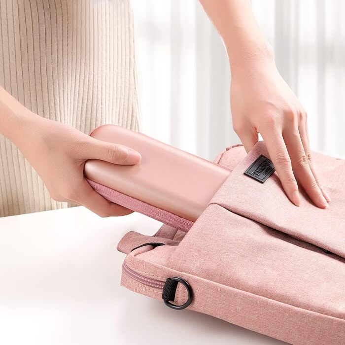 Чохол для Apple Pencil та інших стилусів, преміум-якість, шкіра, з кишенькою для кабелю USB, рожевий