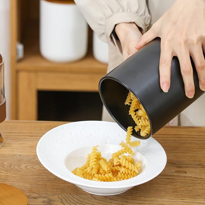 Контейнер для кави, цукру, чаю та спецій з керамічного скла з кришкою (260 мл, чорний)