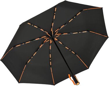 iX-brella великий парасолька з фібергласу 104 см з кольоровими двошаровими спицями - чорно-зелений (чорно-оранжевий)
