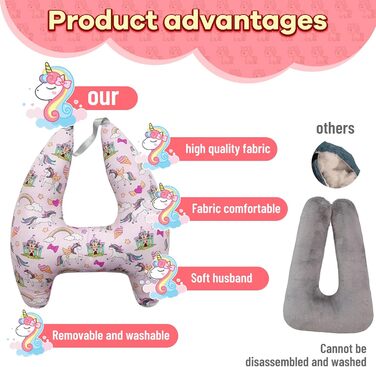OHAANYY Sleep Pillow for Car Kids & Travel Pillow Kids Car, Car Pillow Kids/Sleep Pillow Kids Car, H-shaped Pillow Car Suitable for Holiday Travel for Children (Headrest not included)