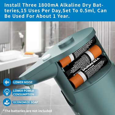 Автоматичний дозатор мила, електричний, для кухні та ванної кімнати, чорний матовий