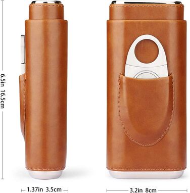 Портативний вологозберігач Time C Club на 3 сигари з кедрової деревини та різером для сигар з нержавіючої сталі