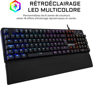 G-LAB Keyz Carbon-E RGB Механічна ігрова клавіатура (синій перемикач) чорна