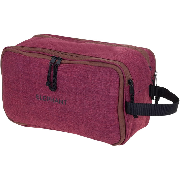 Туалетна сумка-органайзер для подорожей Elephant: велика, для жінок та чоловіків, червона, бордово-коричнева