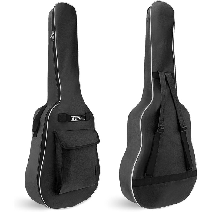Чохол для акустичної гітари MuzcYM, чорний, з двома регульованими ременями, водонепроникний, 104 см