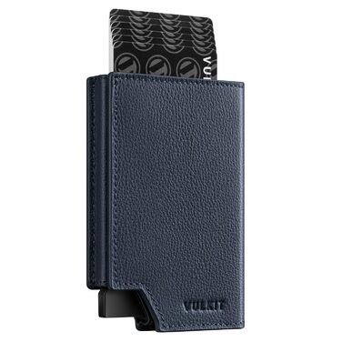 Гаманець-картхолдер VULKIT RFID захист, шкіряний, для чоловіків та жінок, з відділенням для грошей, магнітний замок, колір - пісковик морський