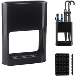 Підставка для парасольки SHENRUZENG чорна, з антиковзним силіконовим кріпленням, 4 слоти для довгих/коротких парасольок