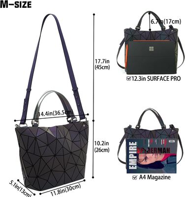 Геометричний гаманець жіночий світловідбиваючий, сумка через плече та клатч Geometrisches Portemonnaie (Cb-01-m)