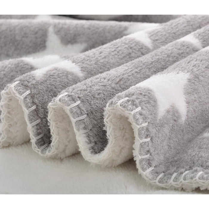 Флатуша плед для собак та котів LeerKing, 100 x 150 см, сірий. Двошаровий, м'який, для дивана, ліжка, авто. Можна прати.