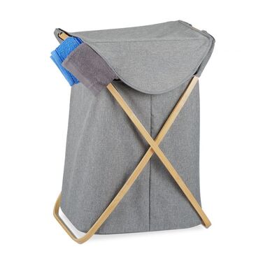 Relaxdays Laundry Basket, 58 Liter, Foldable