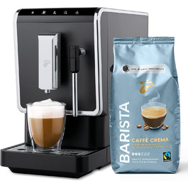 Кавомашина Tchibo Esperto Latte з функцією збивання молока для кави Crema, еспресо і молочних напоїв, антрацит
