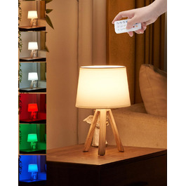 LED-лампа Egobasic настільна бездротова з пультом, таймером, регулюванням яскравості, акумулятором, змінним кольором, для спальні, кухні, вітальні (тринога з харчової смоли)