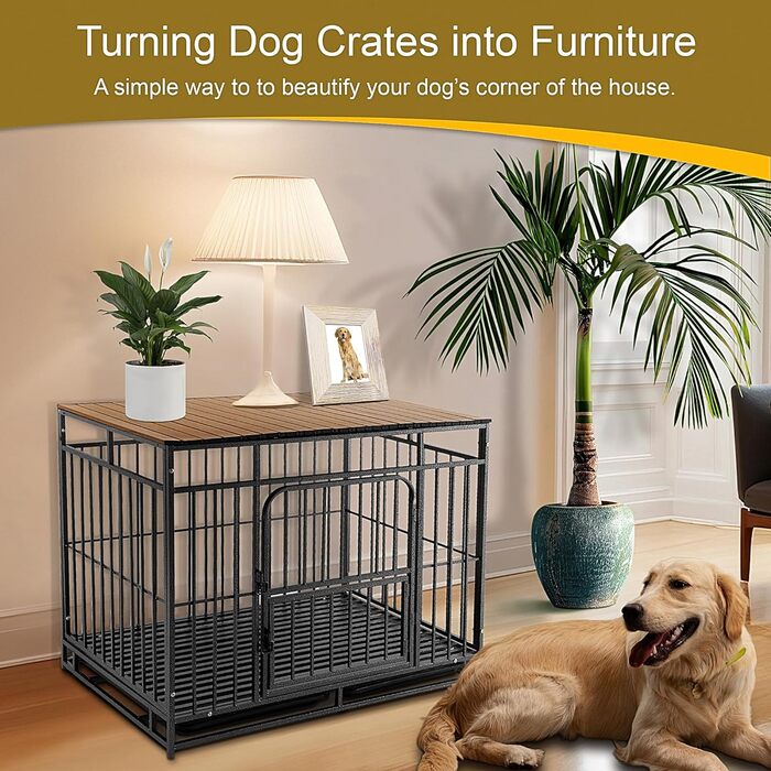 Насадка для переноски для собак з магнітами, алюміній, складана будка, декоративне зберігання, переноска для тварин, столик, горіх (тільки насадка) для переноски 91,4 см, для собак великих порід