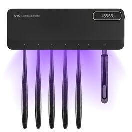 UV-стерилізатор для зубних щіток 5+1+1, USB-зарядка, таймер, чорний