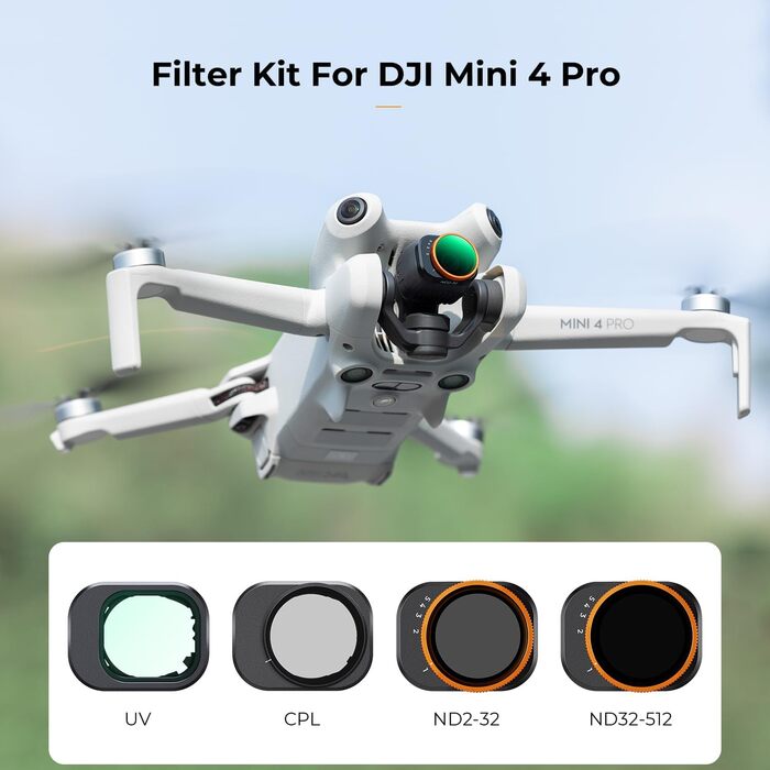 Набір фільтрів K&F Concept Mini 4 Pro: ND, CPL, UV - 6 шт. (ND2-32, ND32-512, CPL, UV) для DJI Mini 4 Pro