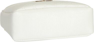 Сумка жіноча через плече біла з тисненням, легка PU шкіра, елегантна сумка-месенджер