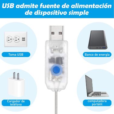 LED штора Anpro 3x3 м, USB, 8 режимів, тепле світло для декору кімнати