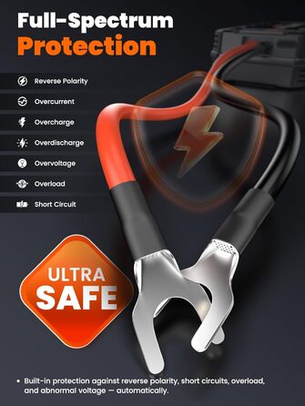 ANCEL BS200 Пусковий пристрій (Powerbank) для авто з конденсатором, моніторингом стану акумулятора та проактивним доглядом. Для бензинових двигунів до 3.0L, чорний