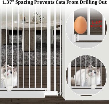 Захисне ворота для тварин Xifamniy, 155 см: безпека для дітей та домашніх тварин (без свердління)