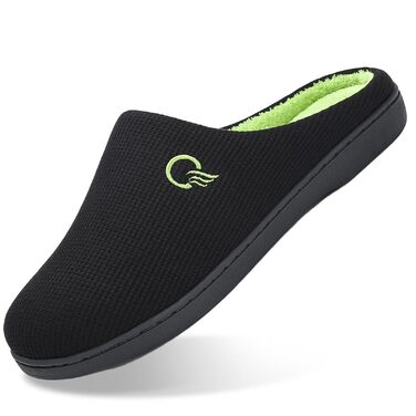 Чоловічі та жіночі домашні тапочки MISHANSHA з піною пам'яті, неслизькі, чорні, 44/45 EU