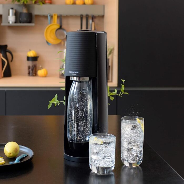 SodaStream Terra Black: Набір для газування води (3 шт.) з балончиком Quick Connect, акрил, чорний