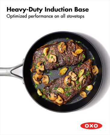 Набір кухонного посуду OXO Professionelles 5 предметів з керамічним покриттям, індукційний, з нержавіючої сталі, без PFAS, для професійного використання