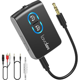 Передавач Bluetooth Lavales ML302Pro: 2-в-1 адаптер для 2 навушників, AptX-LL, 3.5mm jack, для TV, літака, гучномовця, спортзалу, регулювання гучності Передавач Bluetooth Lavales ML302Pro: 2-в-1 адаптер для 2 навушників, AptX-LL, 3.5mm jack, для TV, літака, гучномовця, спортзалу, регулювання гучності