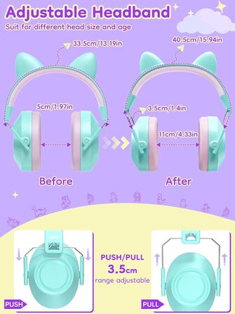 Навушники захисні дитячі Dr.meter SNR 32dB, зелені - для аутистів, концертів, авіашоу