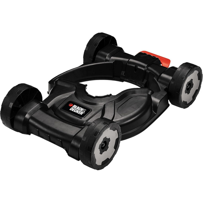 Black+Decker 3-in-1 City Mower Attachment (40-60 mm cutting height for trimmer) + Black+Decker Li-Ion Slidepack Battery (18V 2.0Ah, compatible with all Black+Decker 18V garden tools)