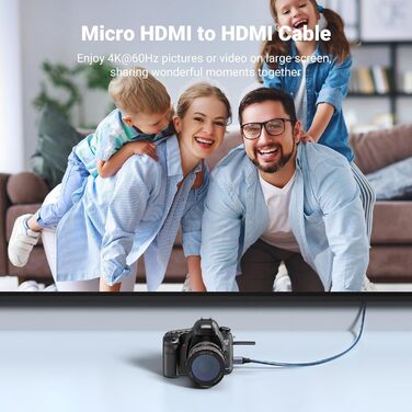 Кабель Micro HDMI - HDMI UGREEN 4K 2.0 з Ethernet, 1 м, 1080P, HDR, ARC, сумісний з Raspberry Pi