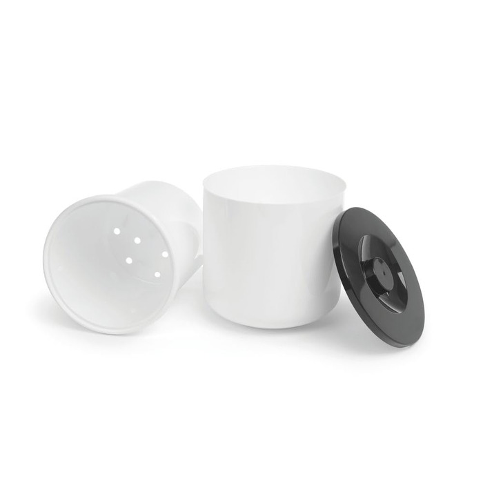 HENDI Ice Bucket, BarUp, Double-Walled, 5L, ø190x(H) 200mm, Polystyrene, White, Black