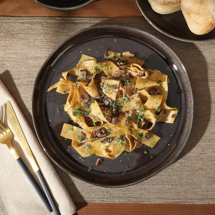 Набір посуду Gibson Soho Lounge Square (12 предметів, чорний, для 4 осіб), кераміка