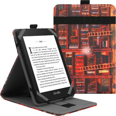 Чохол для Kindle/Kobo/Tolino/Pocketbook/Sony 6-дюймовий eReader, Folio Stand, Library