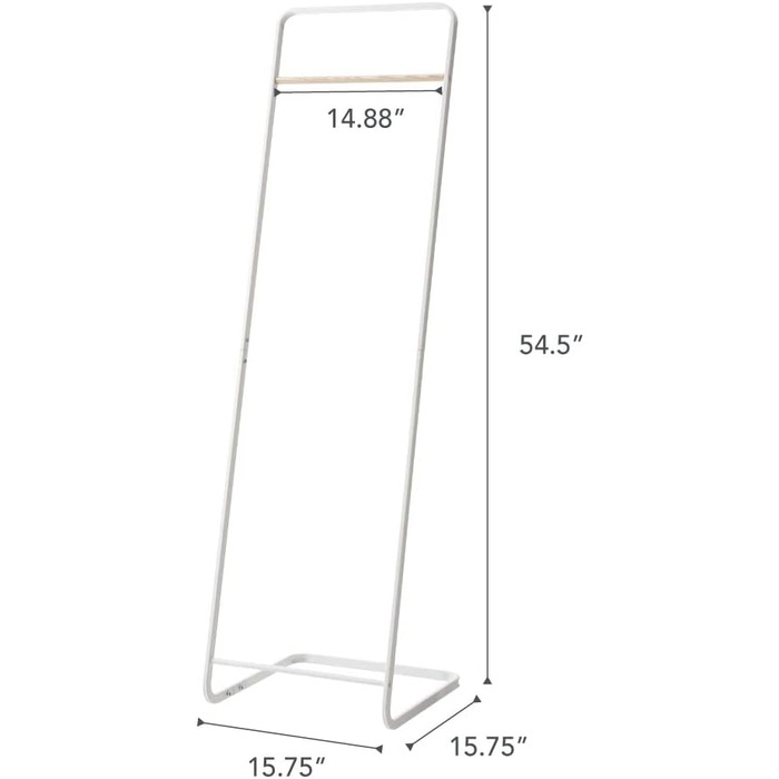 Yamazaki 7672 TOWER Wardrobe, Steel / Wood, minimalist, 40 x 40 x 140 cm (White)