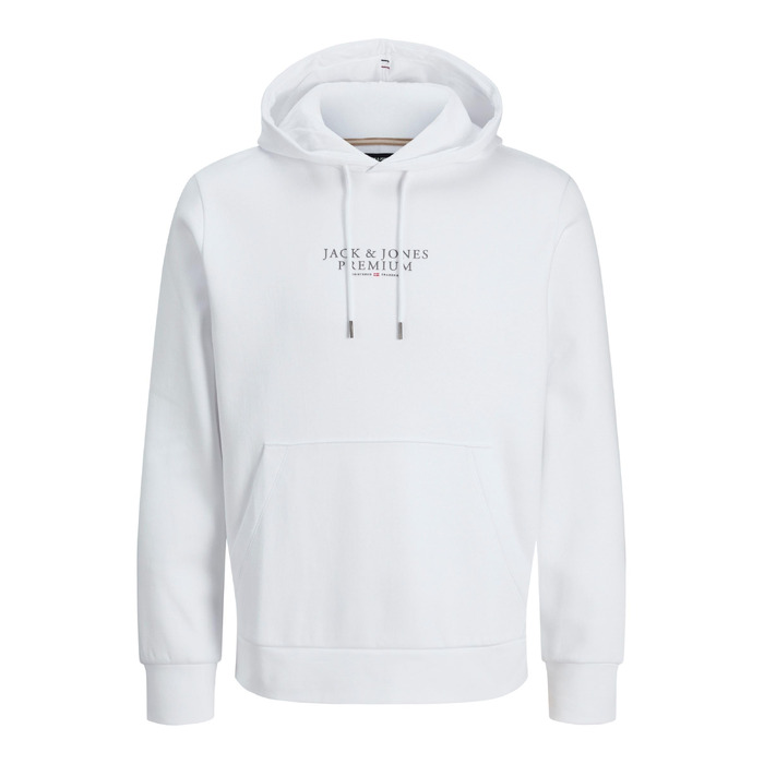 Чоловічий білий худі з капюшоном та логотипом JACK & JONES, розмір M