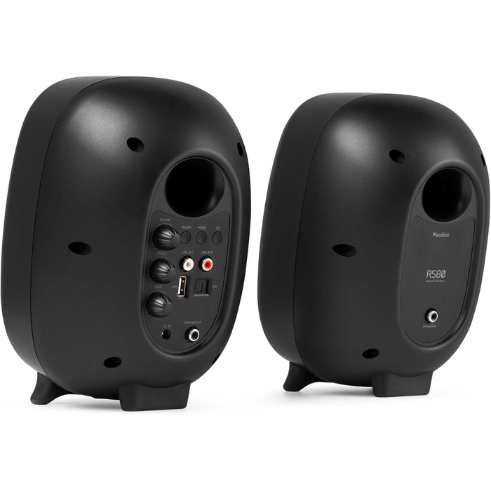 Audizio RS80 HiFi Bluetooth гучномовець, 160 Вт, студійний монітор | Яскравий звук | DSP | 40Hz-20kHz | RCA | USB колонки для ПК, ідеальні для геймерів та меломанів - сірий