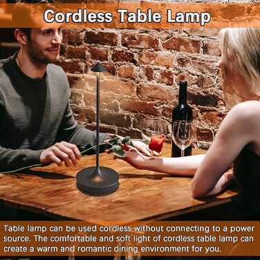 Світлодіодний настільний світильник Leomix акумуляторний, димований, водонепроникний IP54, чорний - 1 шт.