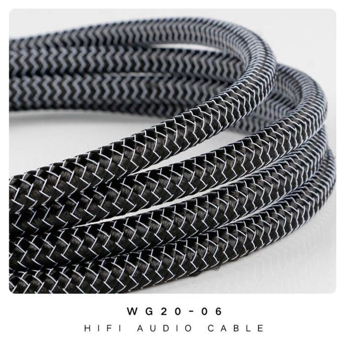 Акустичний кабель для колонок SKW з банановими роз'ємами, мідно-срібляний пліт, 3м, для Hi-Fi систем, підсилювачів та домашнього кінотеатру