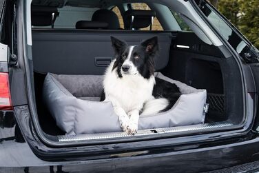 Лягушкове ліжко для собак BedDog LUPI, м'яке ліжко-подушка знімним та пральним чохлом, кошик для собак, лежанка для собак, для маленьких собак, S, чорно-коричневе BLACK-FIELD (чорний/коричневий), 50 x 35 x 17 см