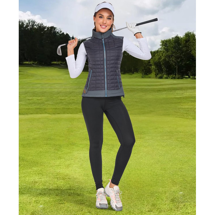 Жіноча жилетка Little Donkey Andy Легка пухова, тепла безрукавка для активного відпочинку, туризму, бігу, подорожей, колір темно-сірий